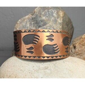 Vintage ⁠Bell Trading Company Bear Claw Solid Copper Cuff Bracelet